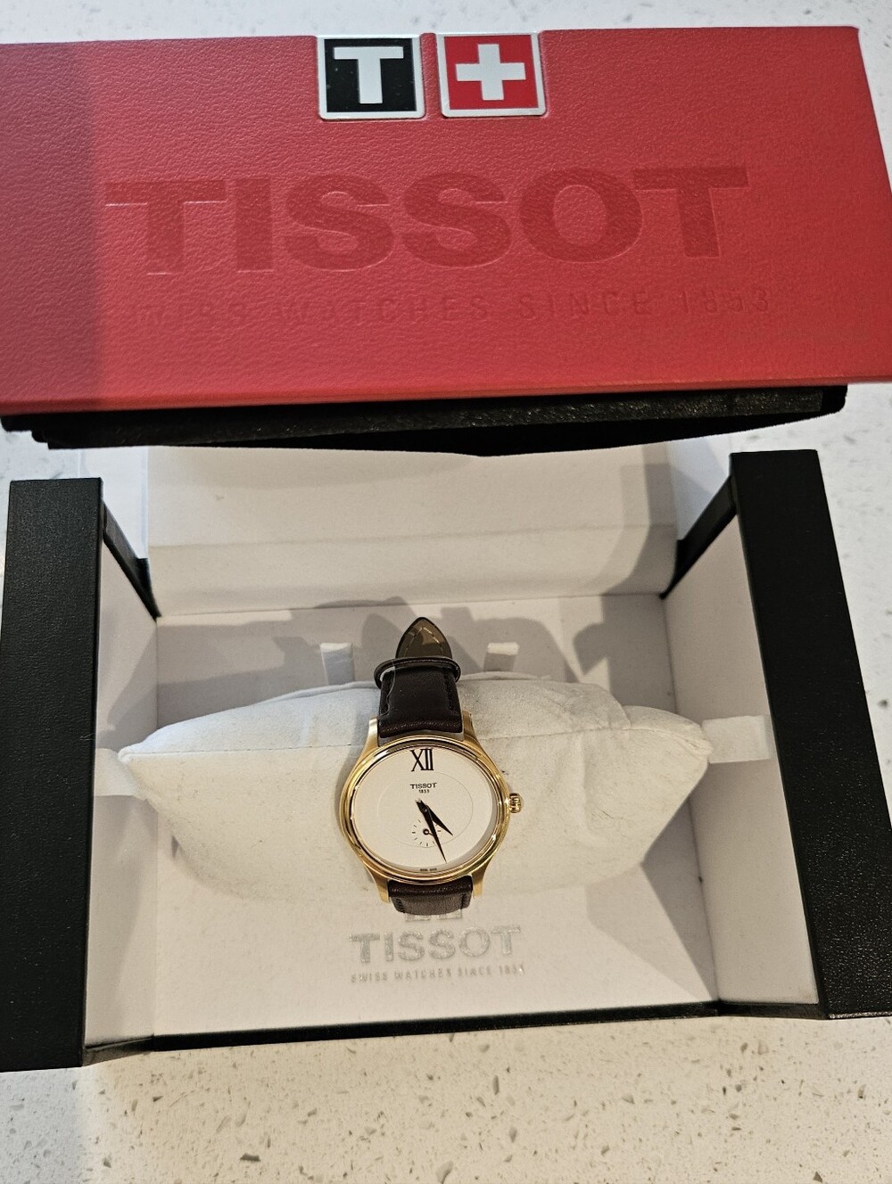 Tissot Bella Ora Ladies Brown Leather Watch - Picture 3 of 13